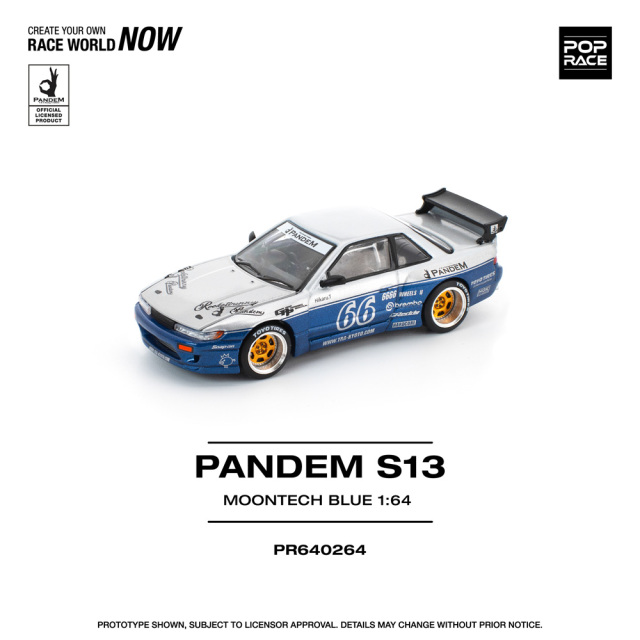 1:64 Pop Race Nissan Silvia S13 Pandem Red Chrome IAM