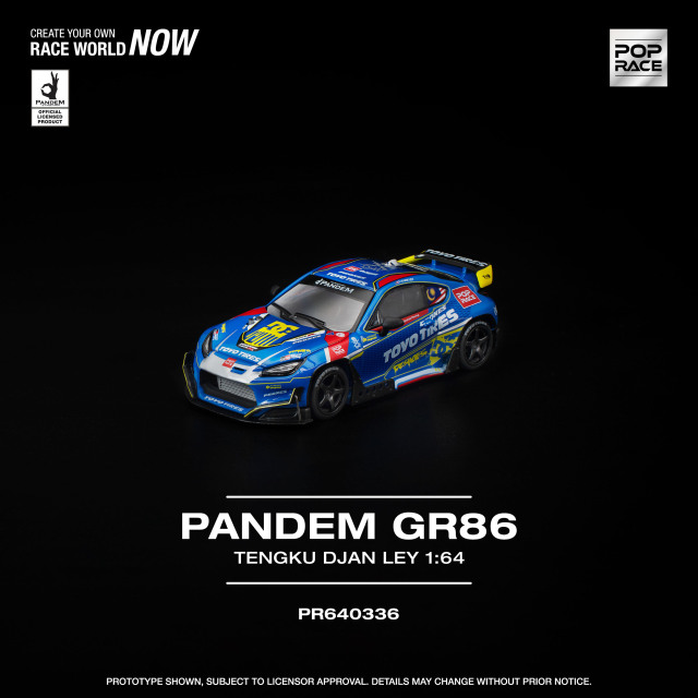 [予約]POP RACE 1/64 (ダイキャスト製) パンデム GR86 テンク・ジャン・レイ