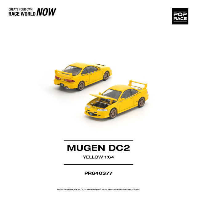 POP RACE 1/64 (ダイキャスト製) MUGEN DC2 イエロー