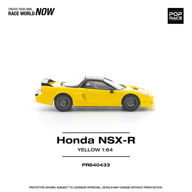 値下げ中‼️HONDA NSX Type-R ミニカー POP RACE 1/64 (ダイキャスト製) ホンダ NSX-R イエロー
