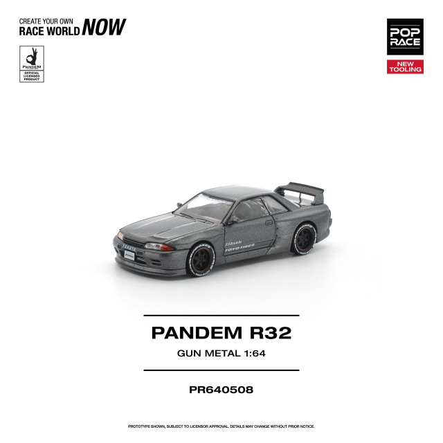[予約]POP RACE 1/64 (ダイキャスト製) パンデム R32 ガンメタル（新金型）