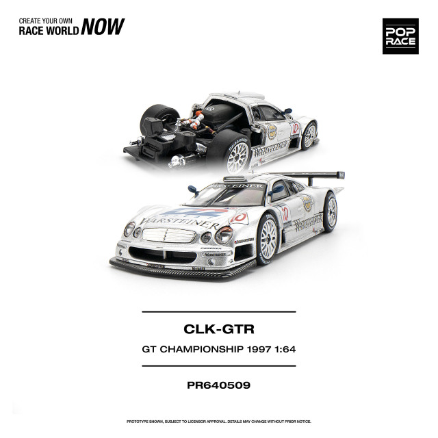 [予約]POP RACE 1/64 (ダイキャスト製) メルセデス・ベンツ AMG CLK GTR FIA GT選手権 1997