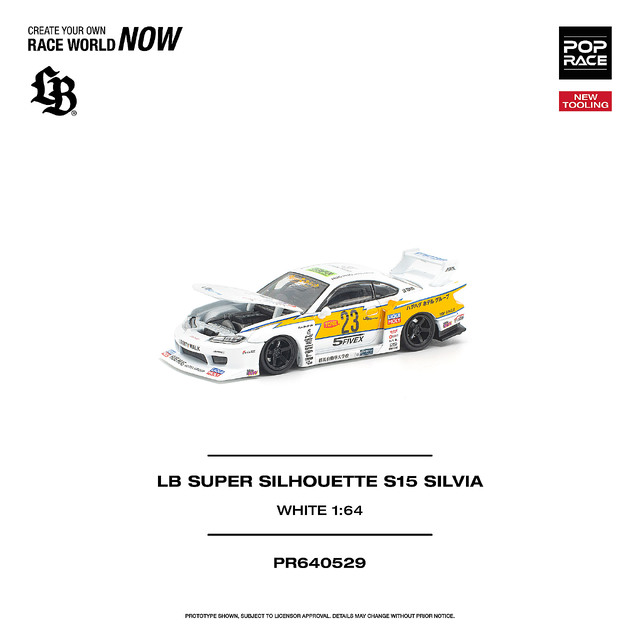 POP RACE 1/64 (ダイキャスト製) LB スーパーシルエット S15 シルビア