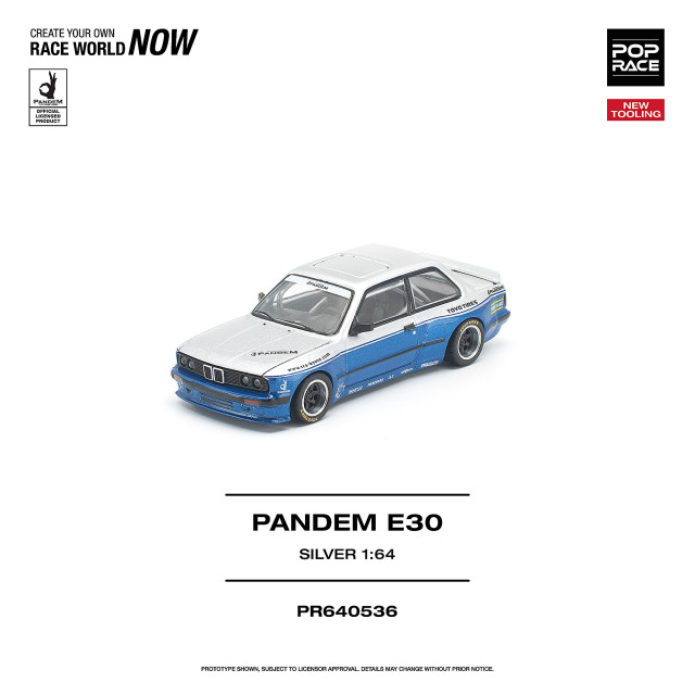 [予約]POP RACE 1/64 (ダイキャスト製) パンデム E30 シルバー