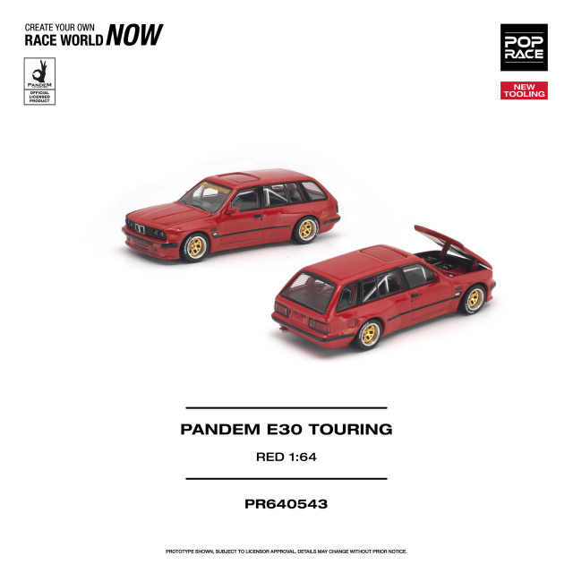 [予約]POP RACE 1/64 (ダイキャスト製) パンデム E30 ツーリング レッド