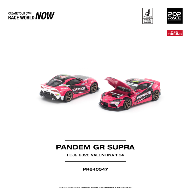 [予約]POP RACE 1/64 (ダイキャスト製) パンデム GRスープラ FDJ2 ヴァレンティーナ・ピアズ