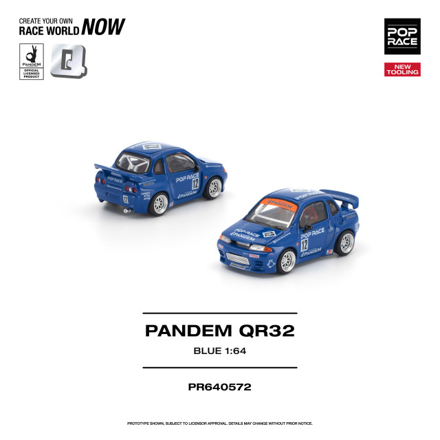 [予約]POP RACE 1/64 (ダイキャスト製) パンデム QR32 ブルー