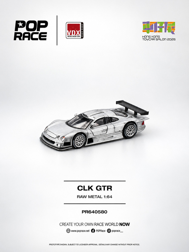 POP RACE 1/64 (ダイキャスト製) CLK-GTR ローメタル