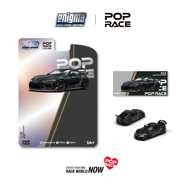 POP RACE x Enigma 1/64 (ダイキャスト製) DARWIN PRO 66G NWB SUPRA (A90) - MIDNIGHT BLACK