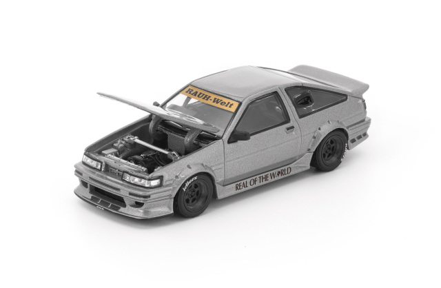 [予約]POP RACE 1/64 (ダイキャスト製) RWB AE86 マットグレー