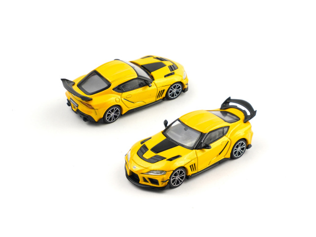 [予約]POP RACE 1/64 (ダイキャスト製) ダーウィンプロ 66G WBK スープラ A90 ニトロイエロー