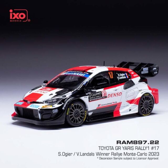 ixo (イクソ) 1/43 トヨタ GR ヤリス RALLY1 2023年モンテカルロラリー優勝 #17 S.Ogier/V.Landais