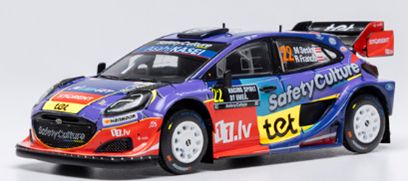 ixo(イクソ) 1/43 (ダイキャスト製) フォード プーマ ラリー1 2025年 ラリースウェーデン #22 M.Sesk／R.Francis