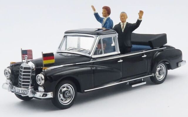 RIO (リオ) 1/43 メルセデス ベンツ 300 D 1963 ランドーレット アデナウアー&ケネディ フィギュア付