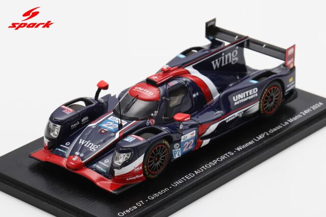 Spark(スパーク) 1/43 (レジン製) Oreca 07／Gibson No.22 UNITED AUTOSPORTS Winner LMP2 class Le Mans 24H 2024 O.Jarvis／B.Garg／N.Siegel
