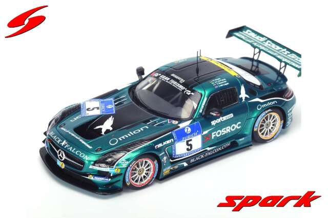 Spark (スパーク) 1/43 メルセデスベンツ SLS AMG GT3 No.5 5th Black Falcon A. Al Faisal、H. Haupt、Y. Buurman、J. Van Lagen