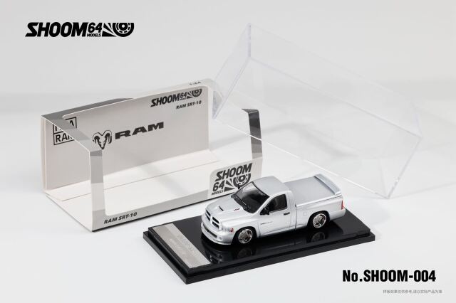 [予約]SHOOM64 MODEL 1/64 (ダイキャスト製) Dodge RAM SRT-10 シルバー