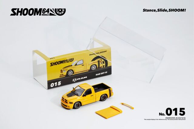 [予約]SHOOM64 MODEL 1/64 (ダイキャスト製) Dodge RAM SRT-10 イエロー
