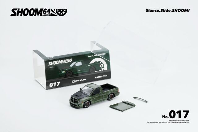 [予約]SHOOM64 MODEL 1/64 (ダイキャスト製) Dodge RAM SRT-10 グリーン