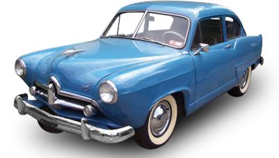 [予約]SunStar(サンスター) 1/18 (ダイキャスト製) カイザー ヘンリー J  1951 ブルーサテン トランク開閉仕様