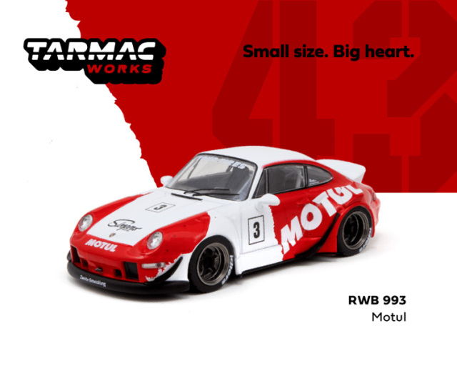 Tarmac Works RWB 993 MOTUL ミニカー TARMAC WORKS 1/64 COLLAB64 RWB 993 Motul with Metal Oil Can