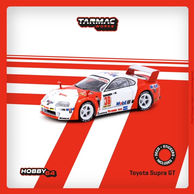 Tarmac（ターマック）1/64 Toyota Supra GT BPR Zhuhai 1995 #36