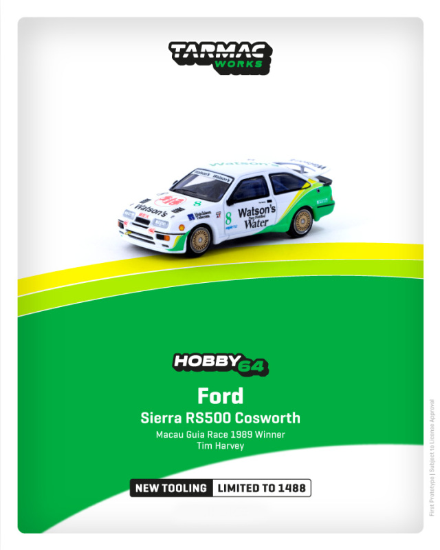 Tarmac（ターマック）1/64 Ford Sierra RS500 Cosworth　Macau Guia Race 1989 Winner ※世界限定1488台