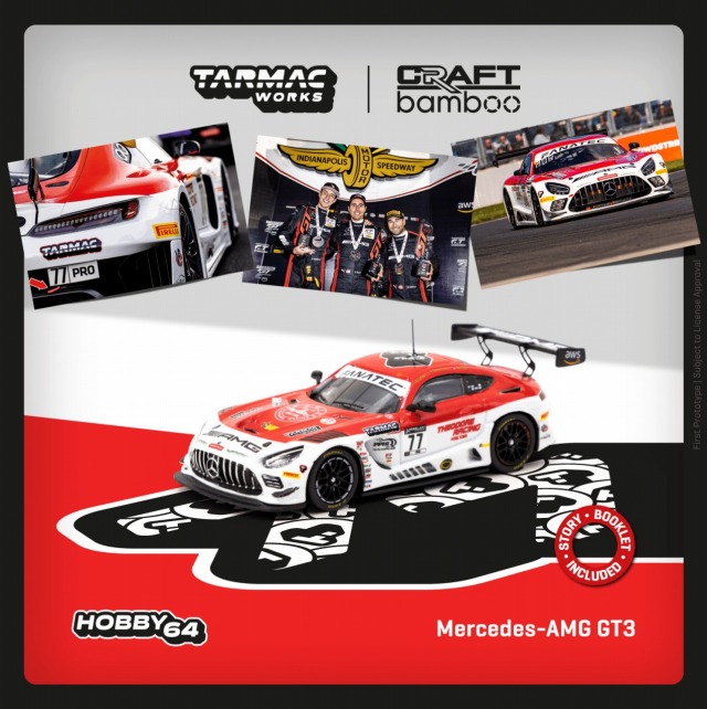 Tarmac（ターマック）1/64 Mercedes-AMG GT3 Indianapolis 8 Hour 2022 Winner Craft-Bamboo Racing