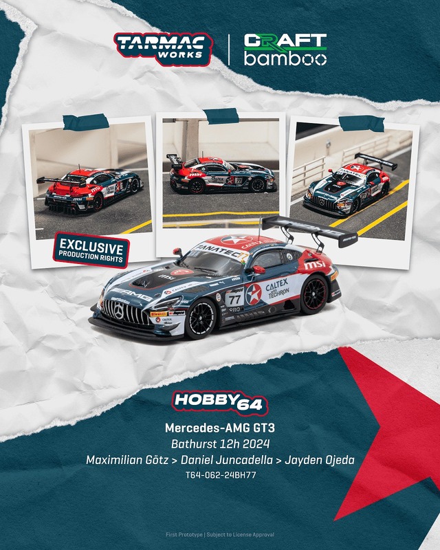 Tarmac(ターマック) 1/64 (ダイキャスト製) Mercedes-AMG GT3 Bathurst