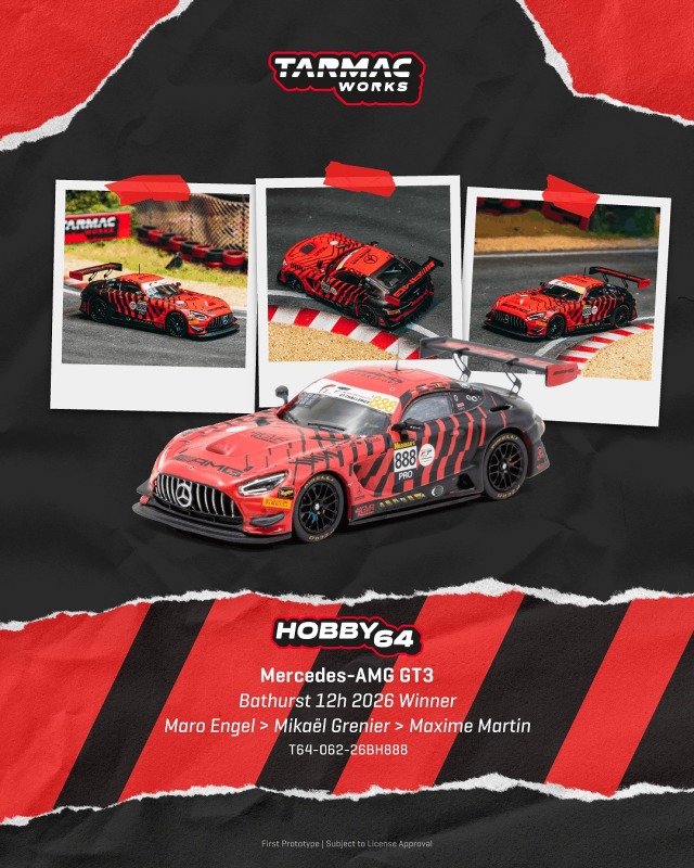 Tarmac(ターマック) 1/64 (ダイキャスト製) Mercedes-AMG GT3 Bathurst