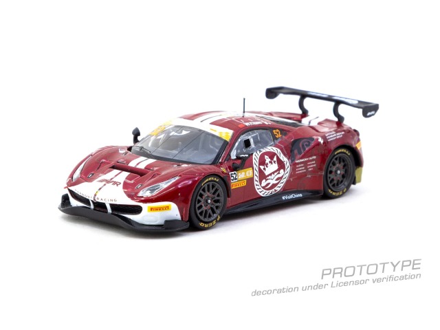 Tarmac(ターマック) 1/64 (ダイキャスト製) Ferrari 488 GT3 Macau GT Cup - FIA GT World Cup 2023 Harmony Racing Chen Weian