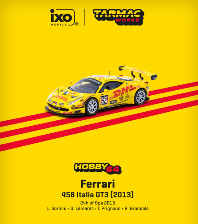 Tarmac（ターマック）1/64 Ferrari 458 Italia GT3 (2013) 24 Hours of Spa 2013
