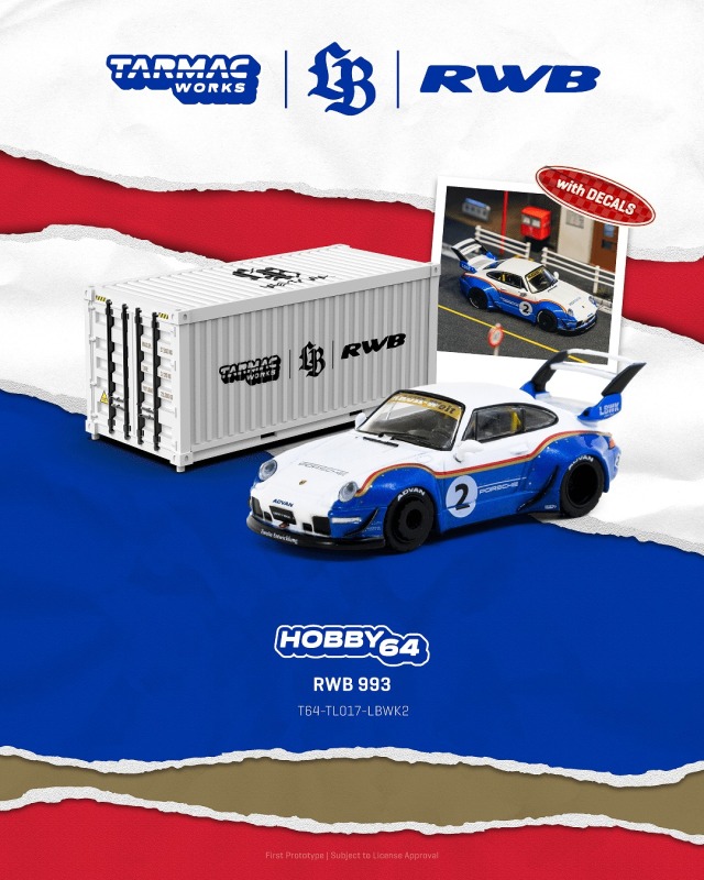 Tarmac(ターマック) 1/64 (ダイキャスト製) RWB 993 Liberty Walk