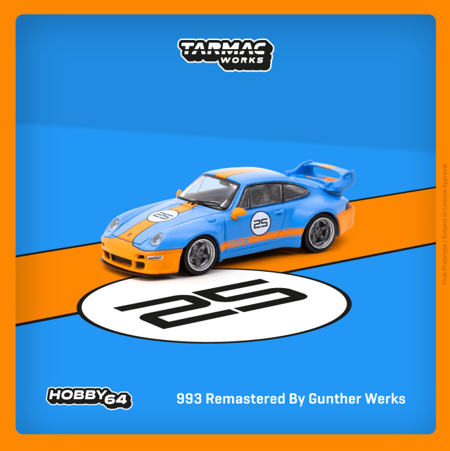 Tarmac（ターマック）1/64 993 Remastered By Gunther Werks Blue／Orange
