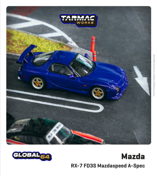 Tarmac（ターマック）1/64 Mazda RX-7 FD3S Mazdaspeed A-Spec Innocent Blue Mica