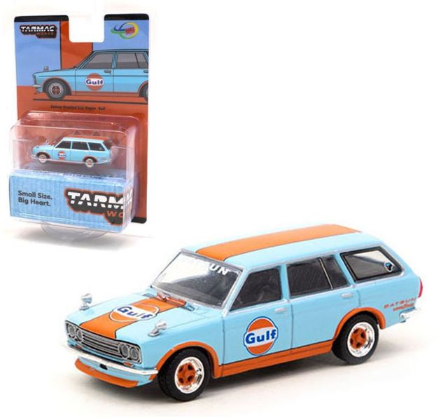 ターマックワークス 1/64 ダットサン ブルーバード 510 ワゴン Gulf ブルー／オレンジ ※並行輸入品