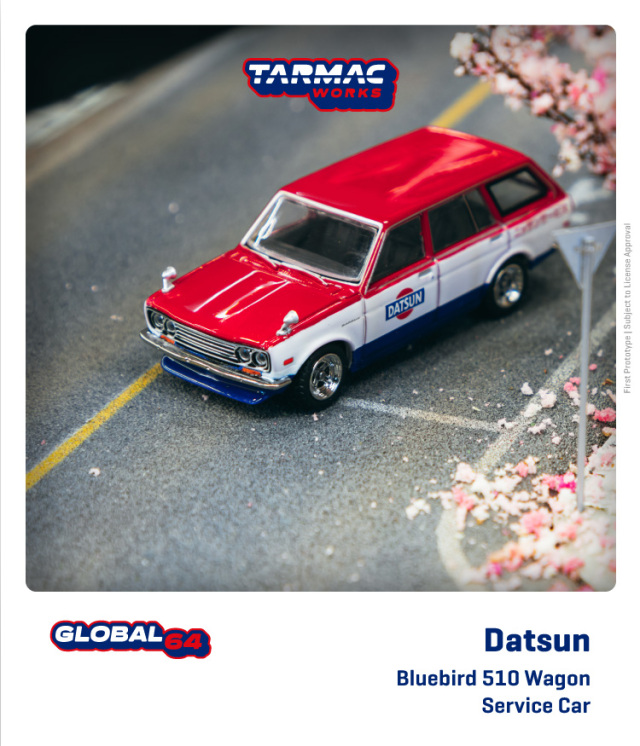 Tarmac（ターマック）1/64 Datsun Bluebird 510 Wagon Service Car
