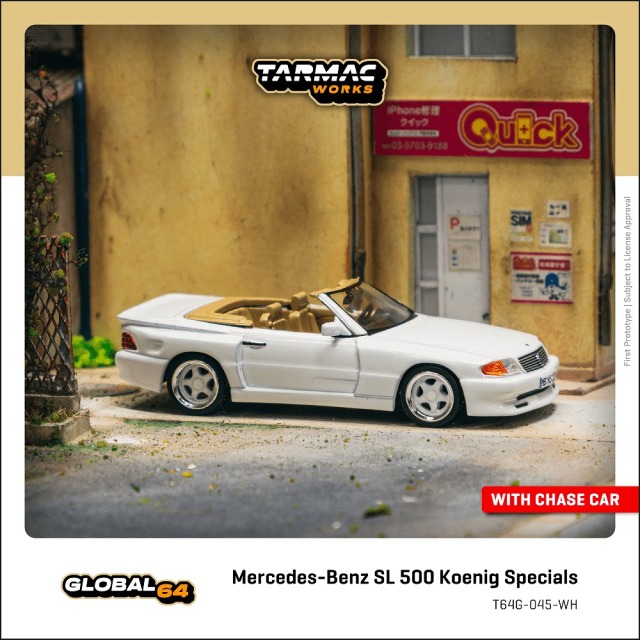 [予約]Tarmac(ターマック) 1/64 (ダイキャスト製) Mercedes-Benz SL 500 Koenig Specials White
