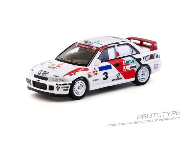 [予約]Tarmac(ターマック) 1/64 (ダイキャスト製) Mitsubishi Lancer Evolution II Hong Kong Beijing Rally 1994 K. Eriksson / S. Parmander 