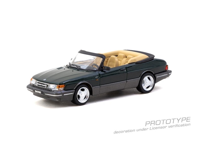 [予約]Tarmac(ターマック) 1/64 (ダイキャスト製) Saab 900 Turbo Convertible Green ※ペーパーボックス