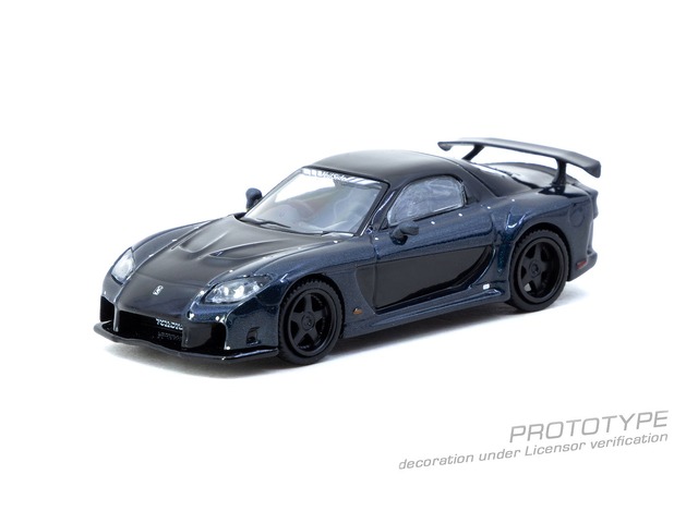 [予約]Tarmac(ターマック) 1/64 (ダイキャスト製) Mazda RX-7 VeilSide Fortune7 Dark Blue / Black ※ペーパーボックス