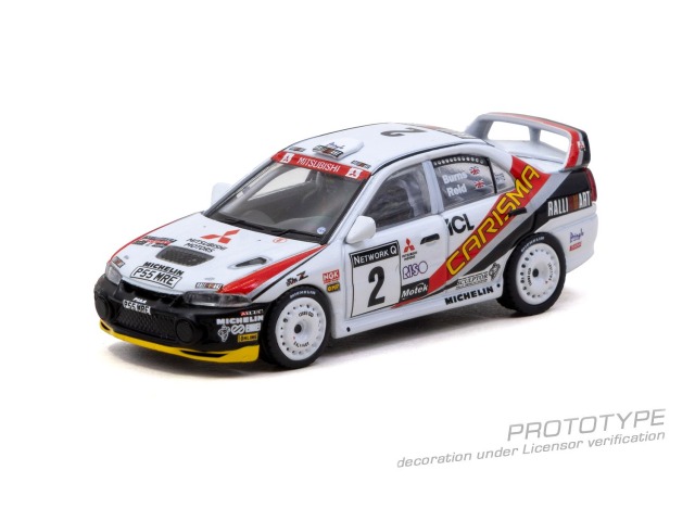 [予約]Tarmac(ターマック) 1/64 (ダイキャスト製) Mitsubishi Carisma GT Evolution IV RAC Rally 1997 Richard Burns / Robert Reid  ※ブリスターパック