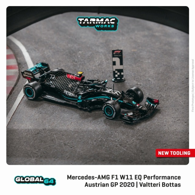 Tarmac（ターマック）1/64 Mercedes-AMG F1 W11 EQ Performance Austrian Grand Prix 2020 Winner Valtteri Bottas