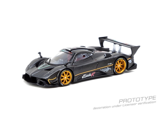 [予約]Tarmac(ターマック) 1/64 (ダイキャスト製) Pagani Zonda R Matte Exposed Carbon Fiber