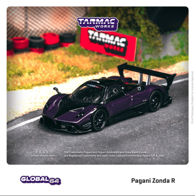 Tarmac（ターマック）1/64 Pagani Zonda R Viola PSO