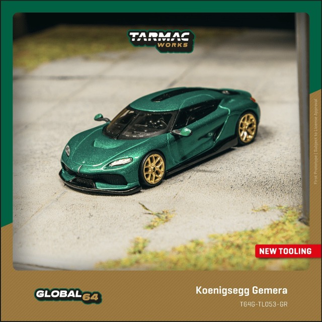 Tarmac(ターマック) 1/64 (ダイキャスト製) Koenigsegg Gemera Green