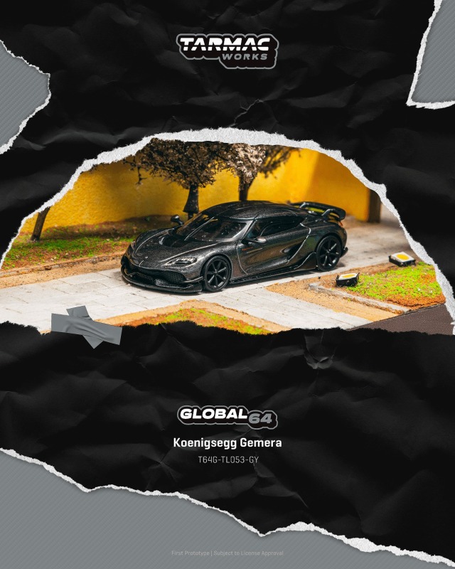 Tarmac(ターマック) 1/64 (ダイキャスト製) Koenigsegg Gemera Grey