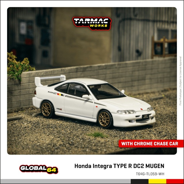 [予約]Tarmac(ターマック) 1/64 (ダイキャスト製) Honda Integra TYPE R DC2 MUGEN Championship White