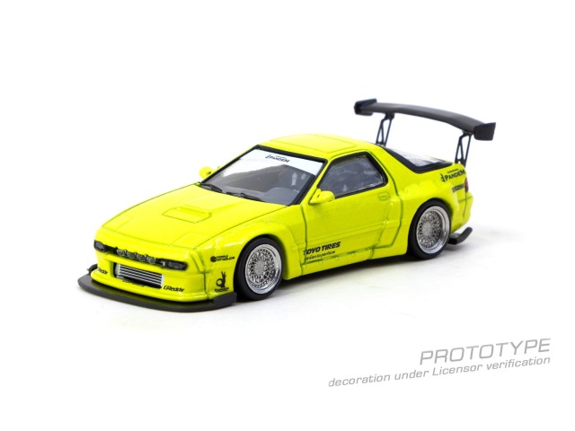 [予約]Tarmac(ターマック) 1/64 (ダイキャスト製) Pandem Mazda RX-7 FC3S Yellow