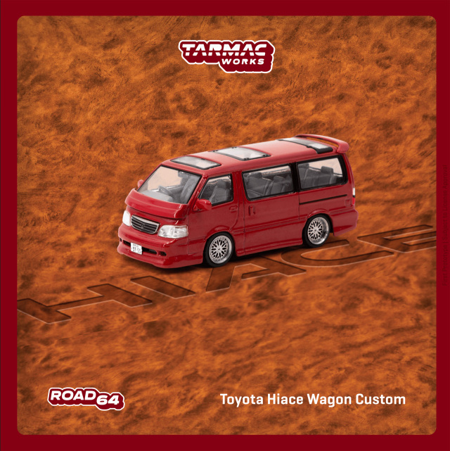 Tarmac（ターマック）1/64 Toyota Hiace Wagon Custom レッド